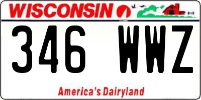WI license plate 346WWZ