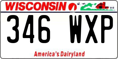 WI license plate 346WXP