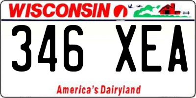 WI license plate 346XEA