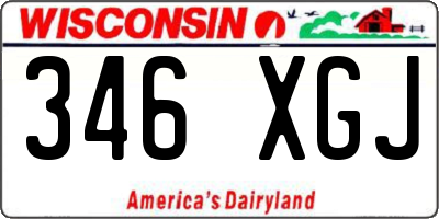 WI license plate 346XGJ