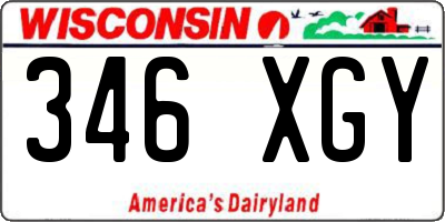 WI license plate 346XGY
