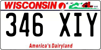 WI license plate 346XIY