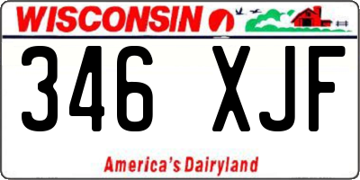 WI license plate 346XJF