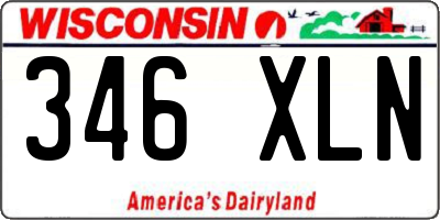 WI license plate 346XLN