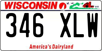 WI license plate 346XLW
