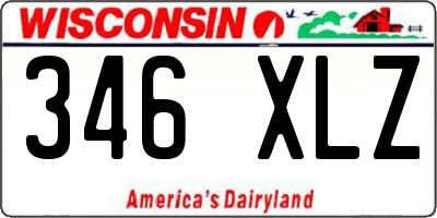 WI license plate 346XLZ