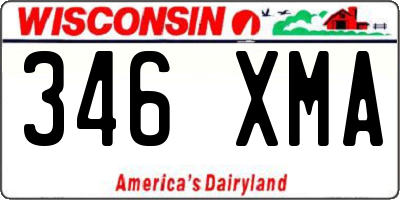 WI license plate 346XMA