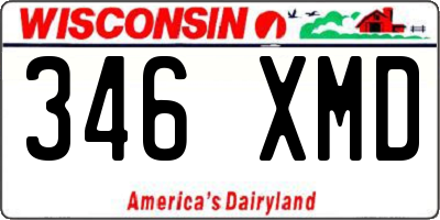 WI license plate 346XMD