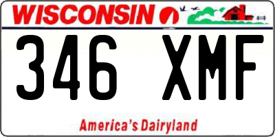 WI license plate 346XMF