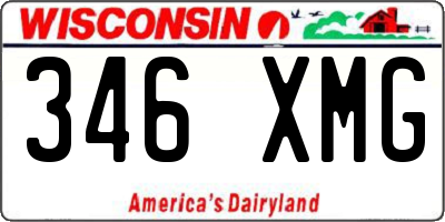 WI license plate 346XMG