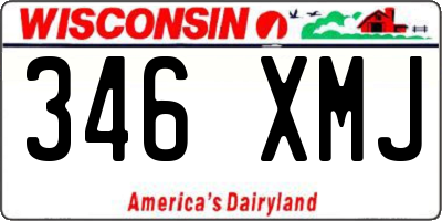 WI license plate 346XMJ