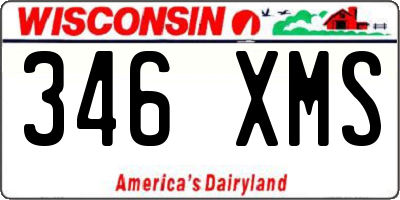 WI license plate 346XMS