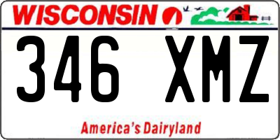 WI license plate 346XMZ