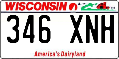 WI license plate 346XNH