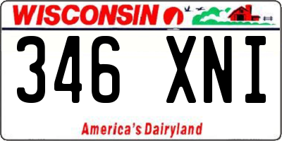 WI license plate 346XNI