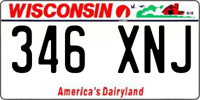 WI license plate 346XNJ