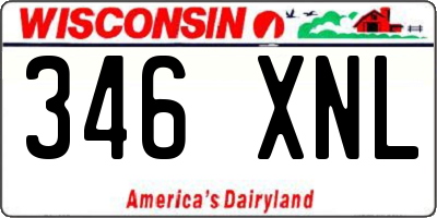 WI license plate 346XNL