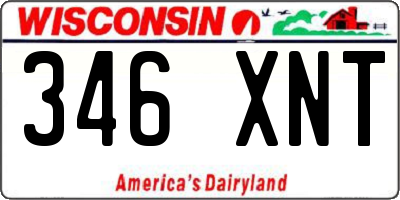 WI license plate 346XNT