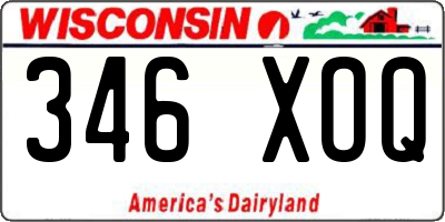 WI license plate 346XOQ