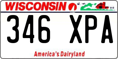 WI license plate 346XPA