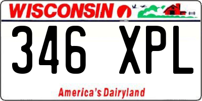 WI license plate 346XPL