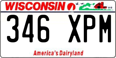 WI license plate 346XPM