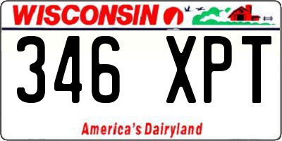 WI license plate 346XPT