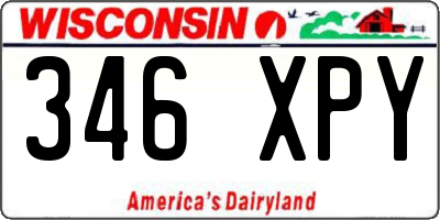 WI license plate 346XPY