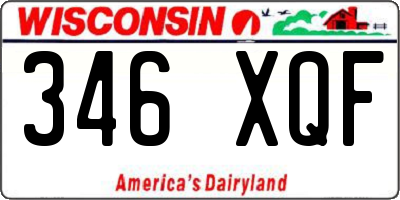 WI license plate 346XQF