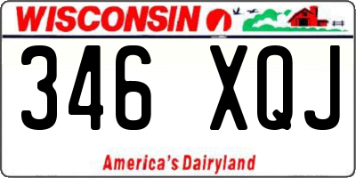WI license plate 346XQJ