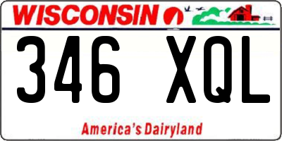 WI license plate 346XQL