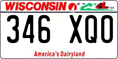 WI license plate 346XQO