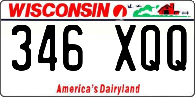 WI license plate 346XQQ