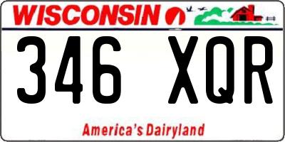 WI license plate 346XQR