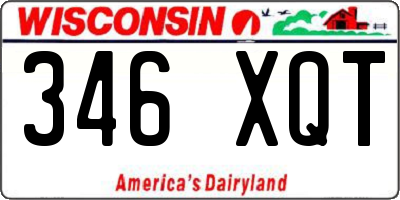 WI license plate 346XQT