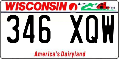 WI license plate 346XQW