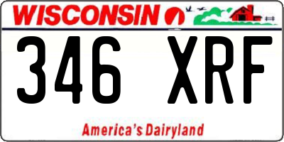 WI license plate 346XRF