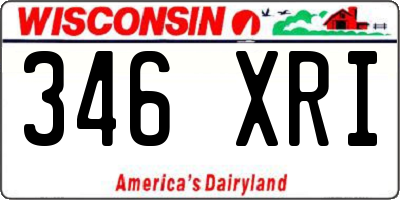 WI license plate 346XRI