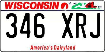 WI license plate 346XRJ