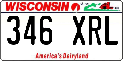 WI license plate 346XRL