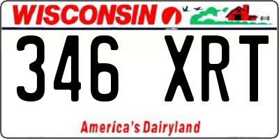 WI license plate 346XRT