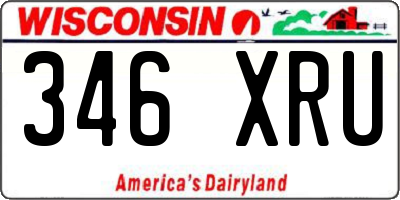 WI license plate 346XRU