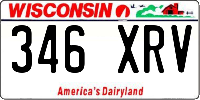WI license plate 346XRV