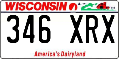 WI license plate 346XRX