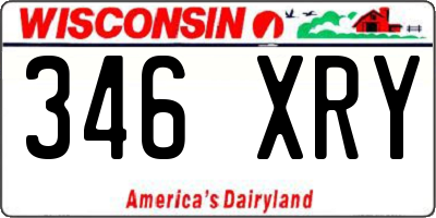 WI license plate 346XRY