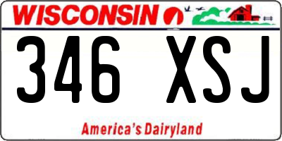 WI license plate 346XSJ