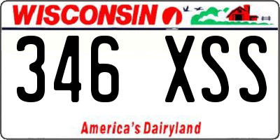 WI license plate 346XSS