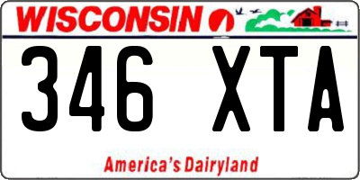 WI license plate 346XTA