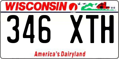WI license plate 346XTH