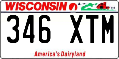 WI license plate 346XTM